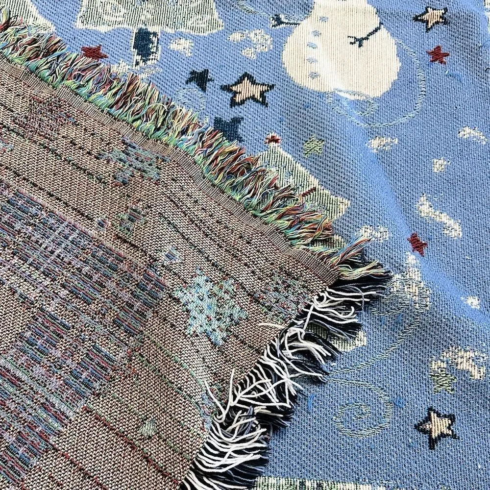 Vintage Country Christmas Woven Blanket - Blizzard Buddies